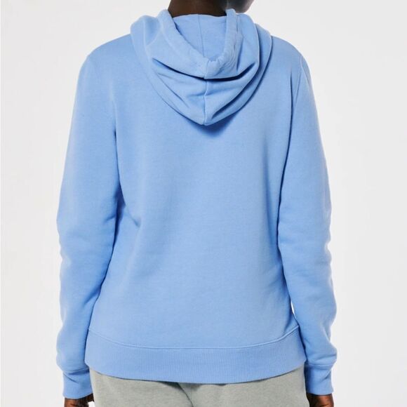 HOLLISTER EASY APPLIQUE LOGO GRAPHIC HOODIE LIGHT BLUE NWT - Picture 5 of 8